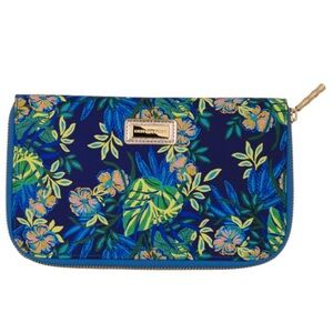 Lilly Pulitzer Navy Floral Travel Wallet